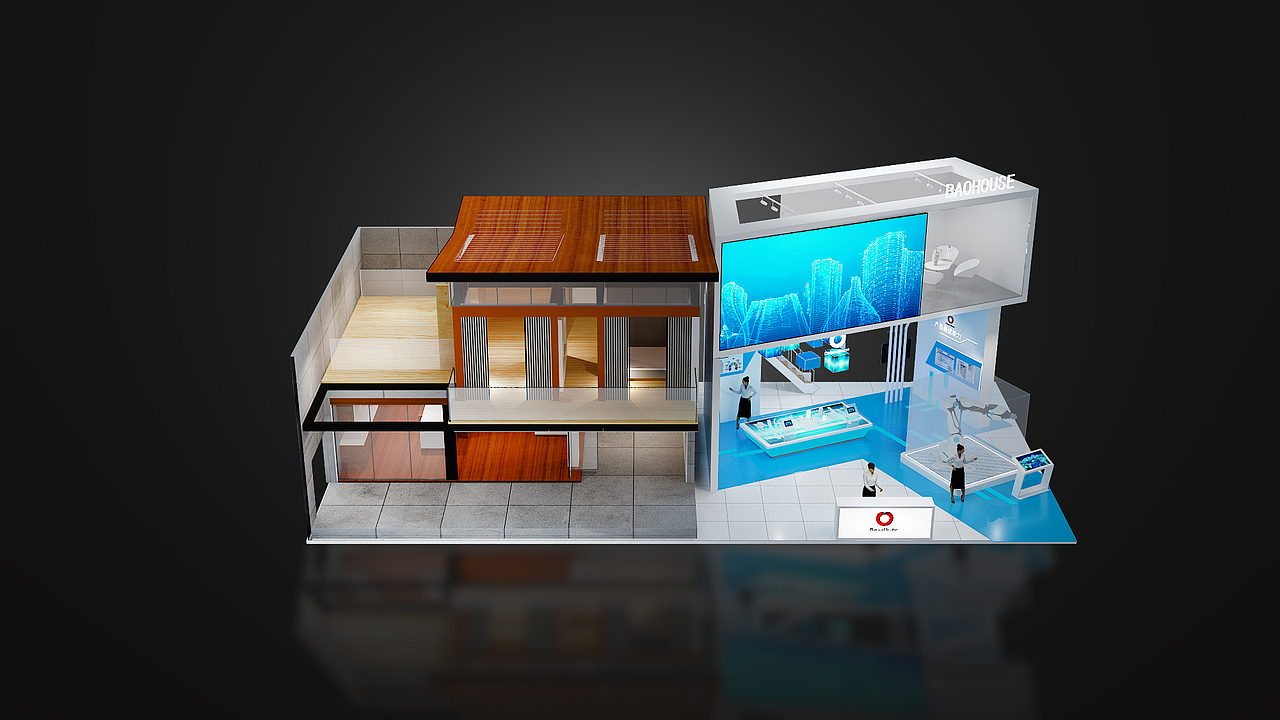 宝业进博会展台（图ZMjUwMDE5NTI4） - 展陈设计 - 站酷设计师红鳄鱼鱼原创素材 - 站酷ZCOOL