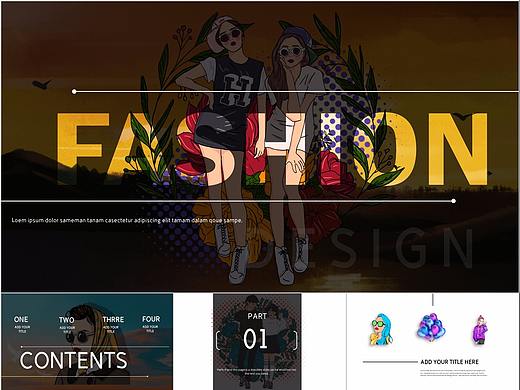 025-高端欧美时尚风大气ppt模板