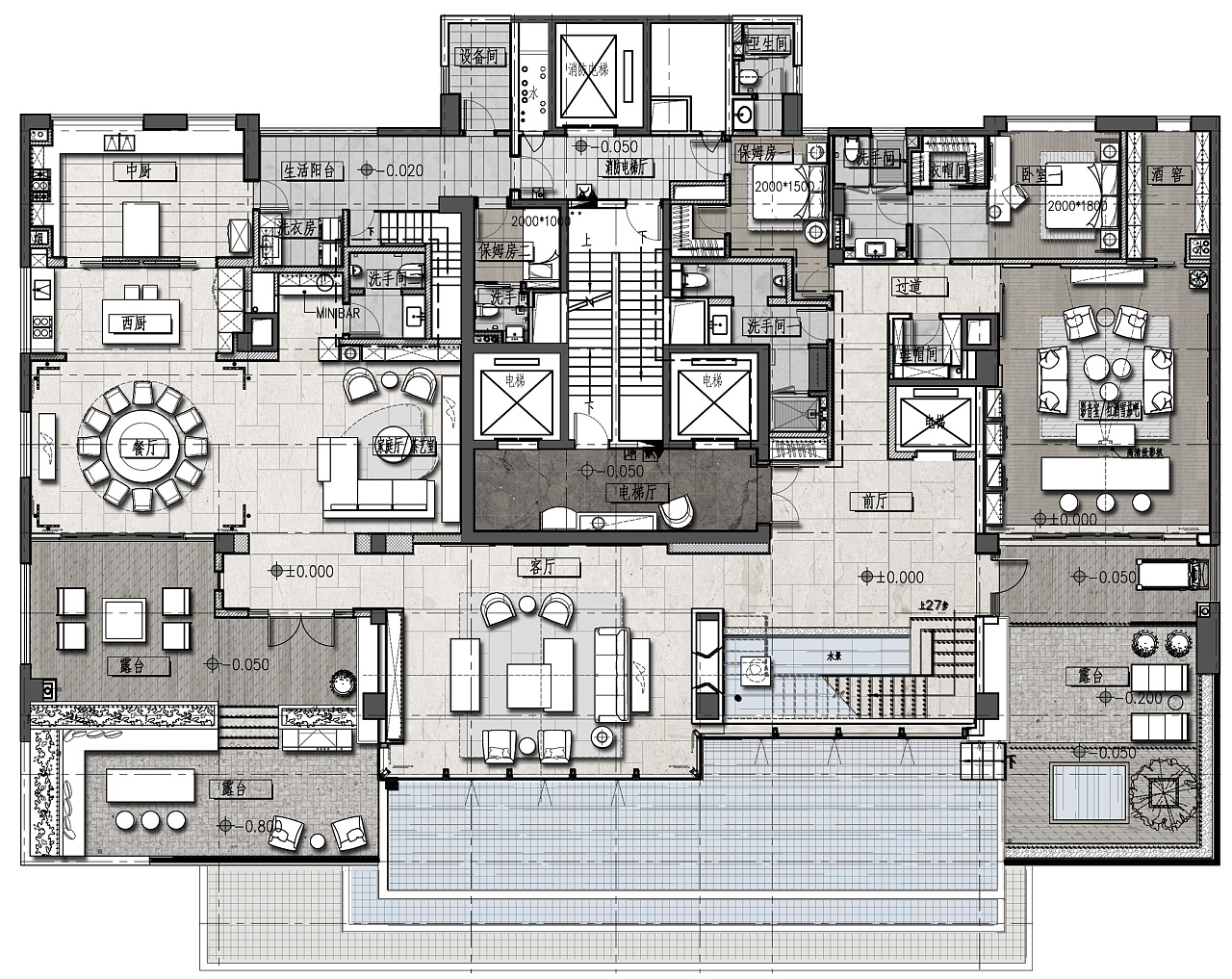 南宁华润幸福里penthouse百米高空中的复式豪宅