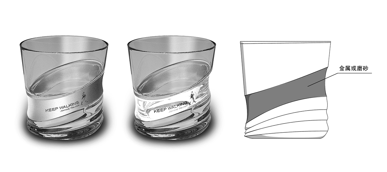 早期玻璃杯设计,翻出来看看