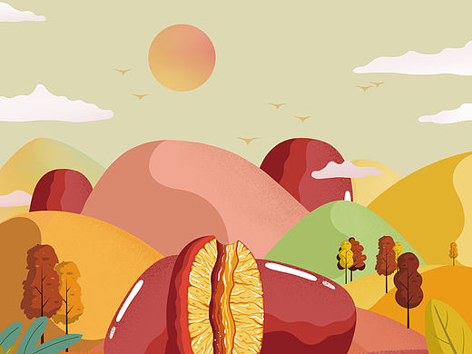 棗包裝插畫（個人主頁-ZNTYzMDYyMzI=） - 商業(yè)插畫 - 站酷設(shè)計師途路書院原創(chuàng)素材 - 站酷ZCOOL