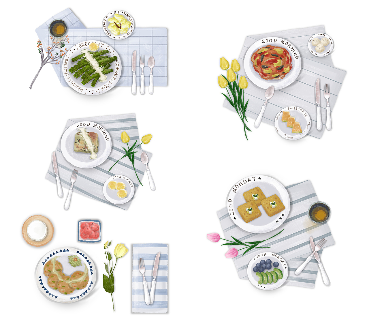 四季食谱-水彩（图ZOTA4OTkzNjg=） - 商业插画 - 站酷设计师风太大你说什么原创素材 - 站酷ZCOOL