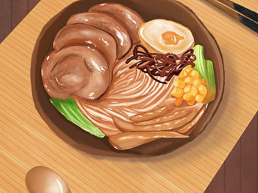 美食插画:牛肉面