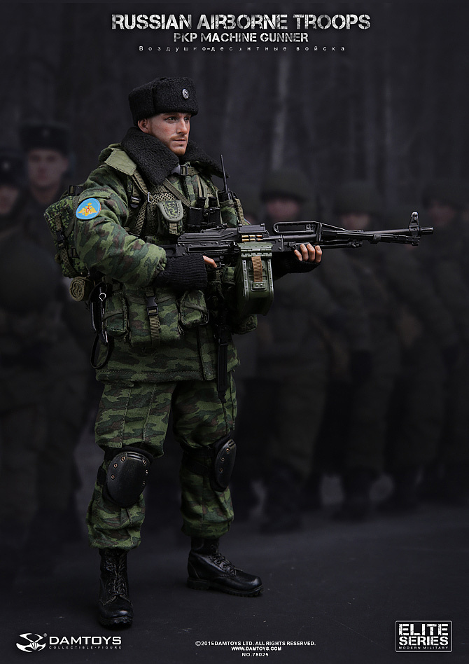 俄罗斯vdv空降部队pkp佩切涅格机枪手