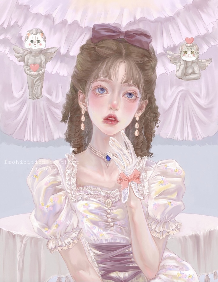 《少女和她的猫咪天使》