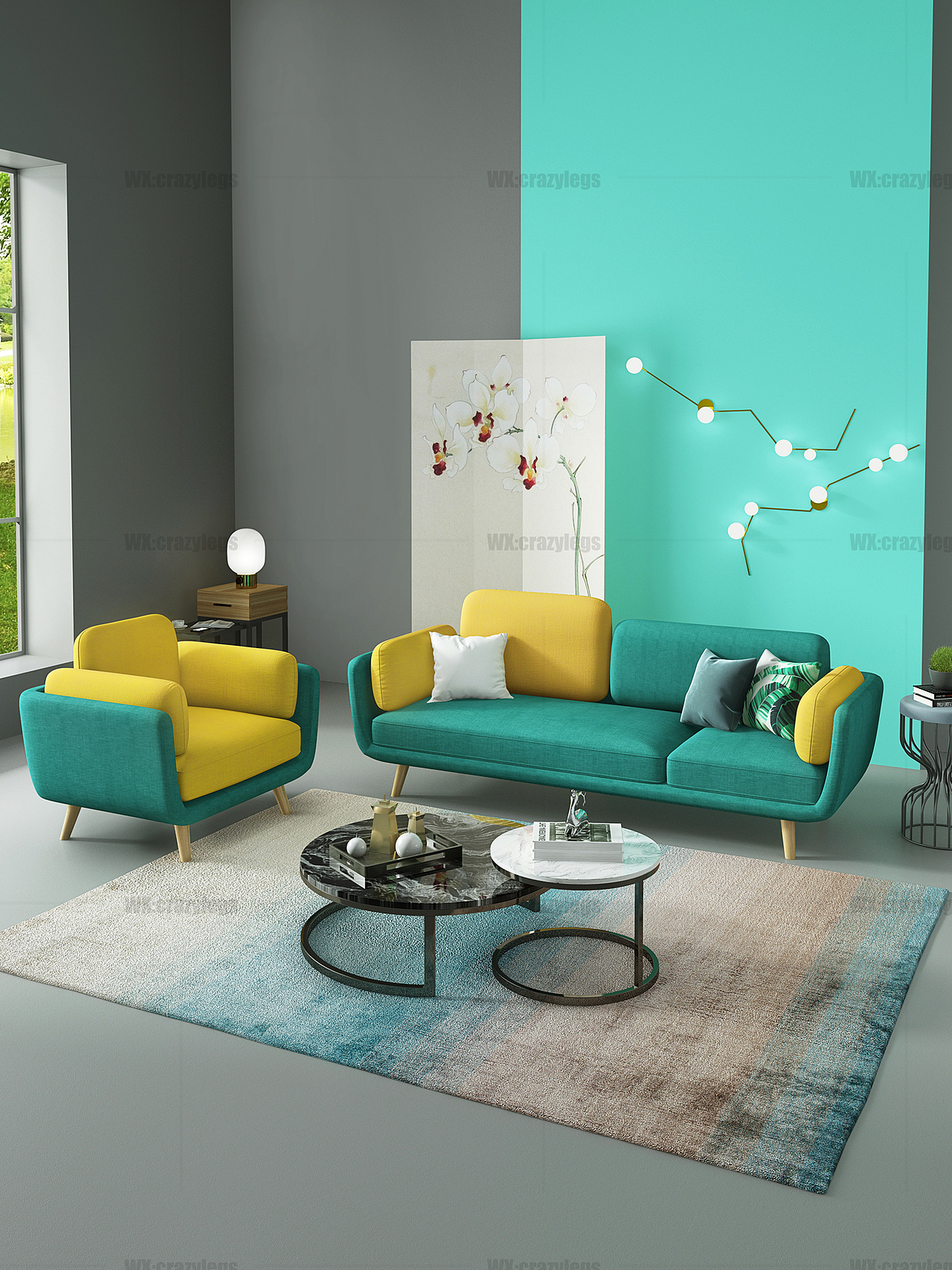 林氏木业宜洛沙发系列家具效果图