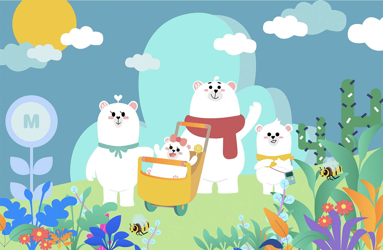 小熊讲故事|插画|儿童插画|萝卜LoBo - 原创作品 - 站酷 (ZCOOL)