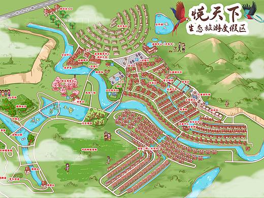 [商]悦天下生态度假区-手绘地图