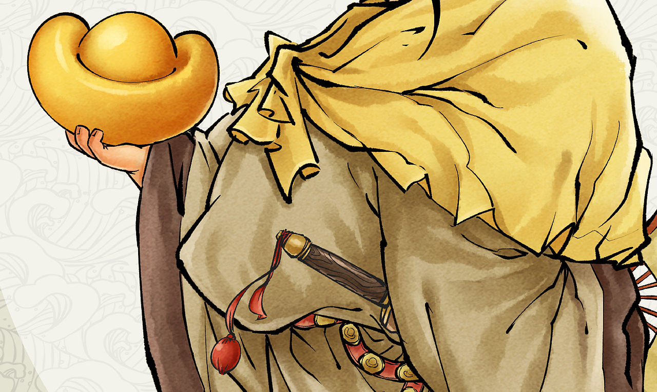 举报收藏分享原创作品插画创作习作卡通手绘q水浒天贵星小旋风柴进