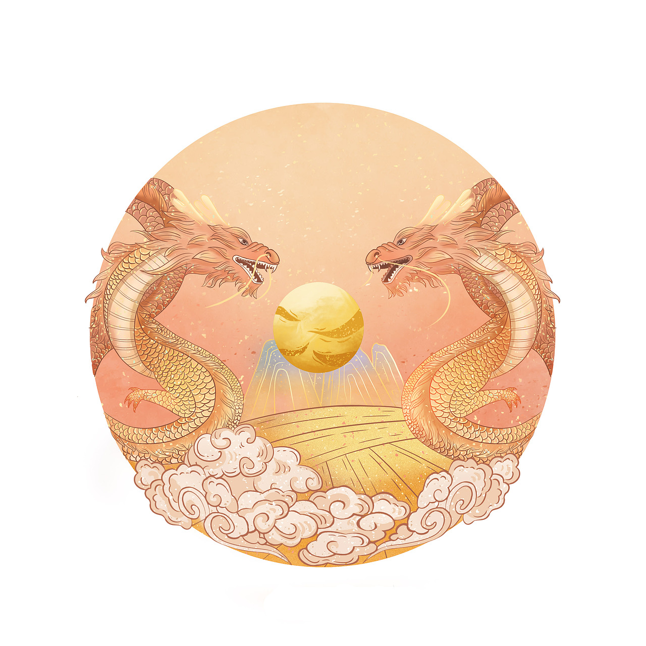 十二生肖插画国潮（图ZMjc4NDEyMzc2） - 商业插画 - 站酷设计师插画师ORANGE原创素材 - 站酷ZCOOL