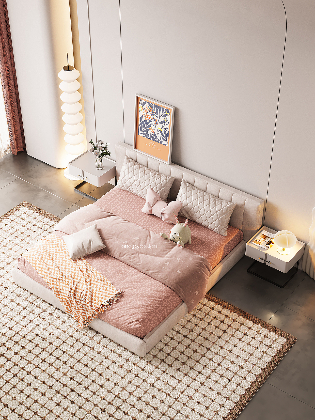 产品3D效果图-卧室-床