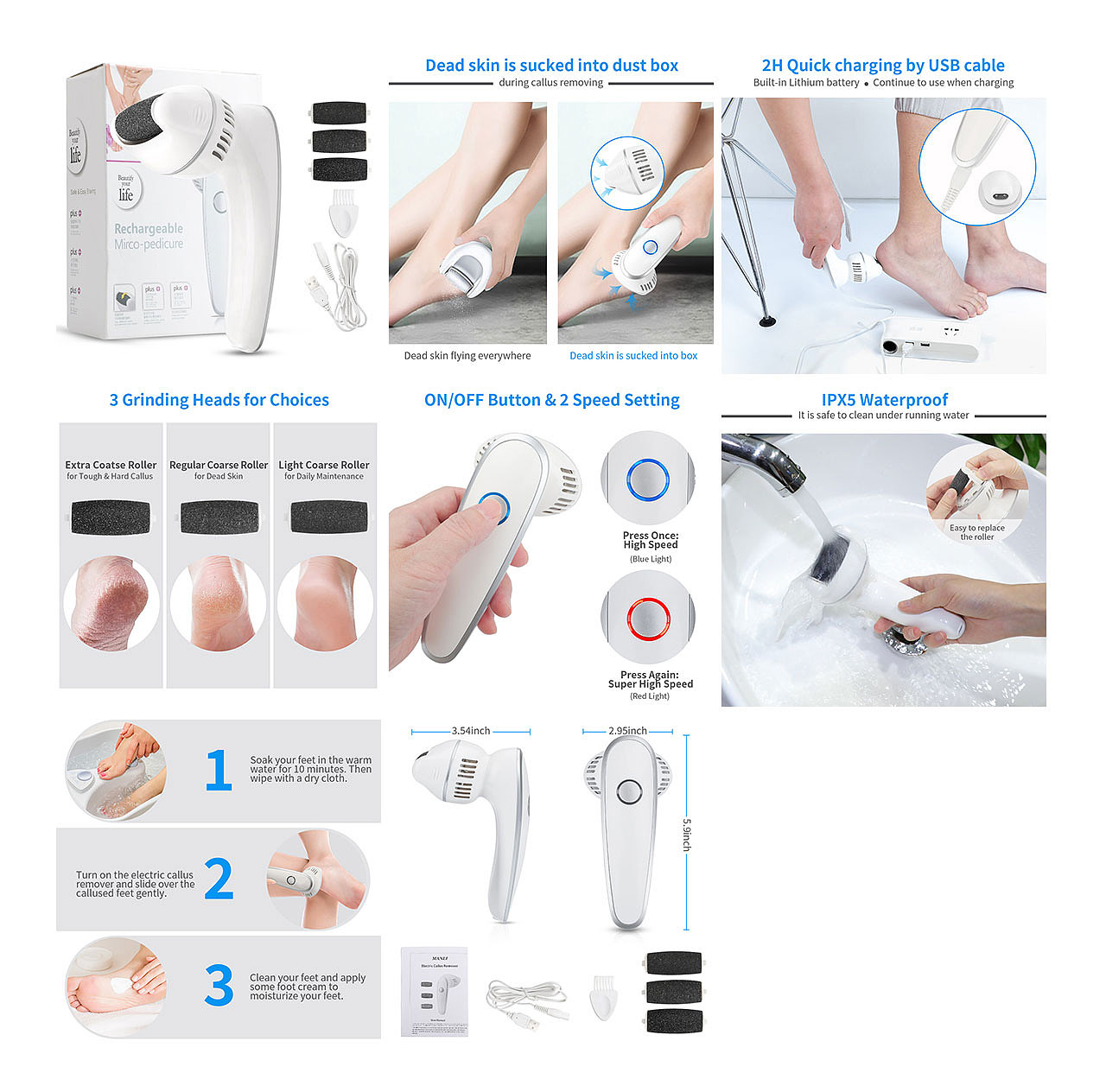 亞馬遜作品（無線磨腳器）（圖ZMjYxMTMzODE2） - 生活用品 - 站酷設(shè)計(jì)師子書敘白原創(chuàng)素材 - 站酷ZCOOL