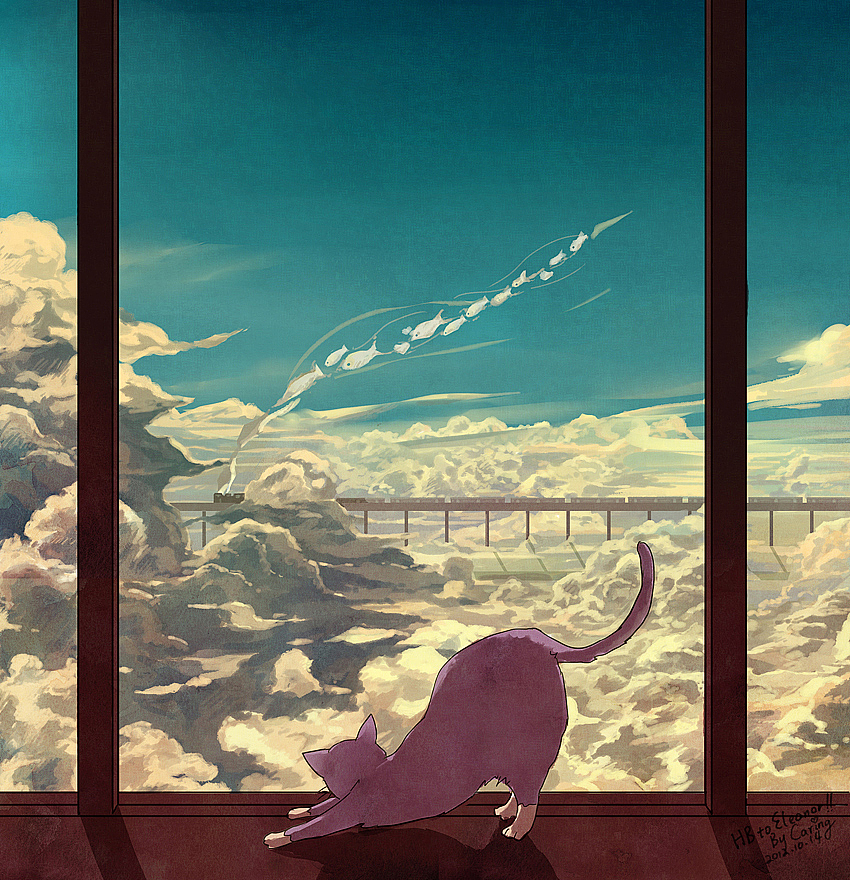 A Purple Cat's Dream（图ZODM3NzE3Ng==） - 商业插画 - 站酷设计师CaringWong原创素材 - 站酷ZCOOL