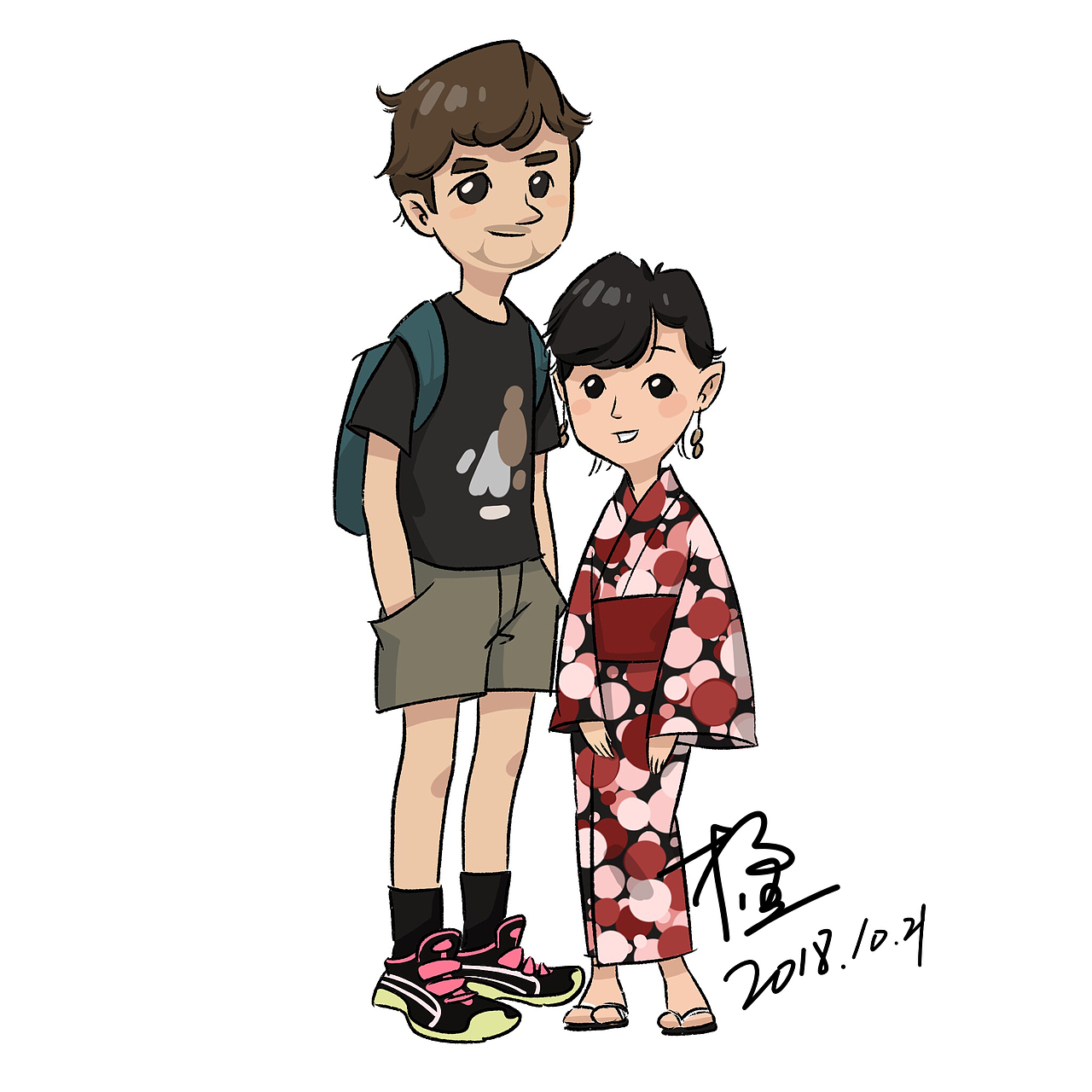 送给日本朋友的漫画写真