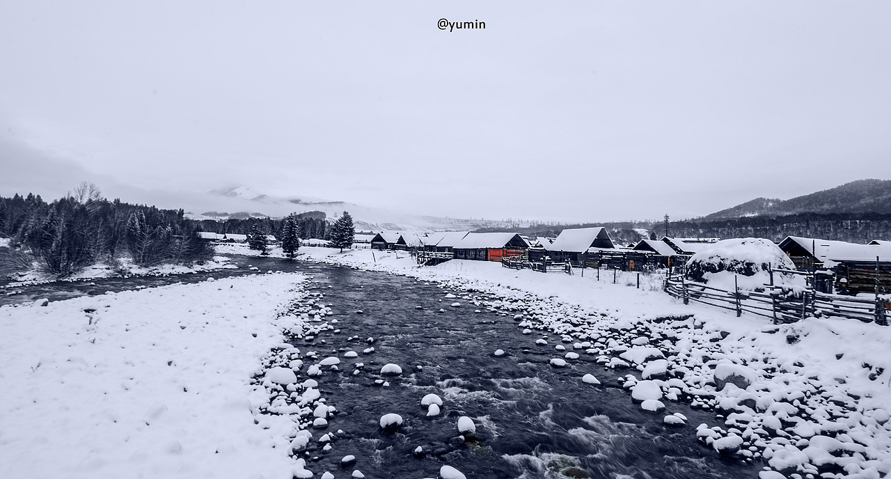 喀纳斯禾木村雪景
