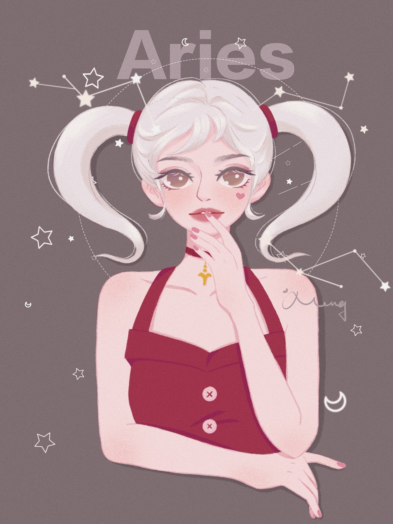 少女插画-星座系列