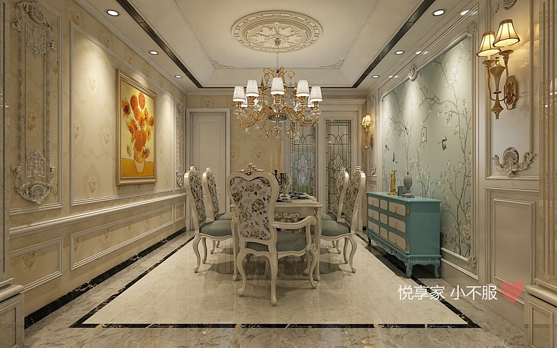 石家庄星河盛世简欧风，少了雕花，多了浪漫（图ZNzEwNDE5MjQ=） - 家装设计 - 站酷设计师yuexiangjia原创素材 - 站酷ZCOOL