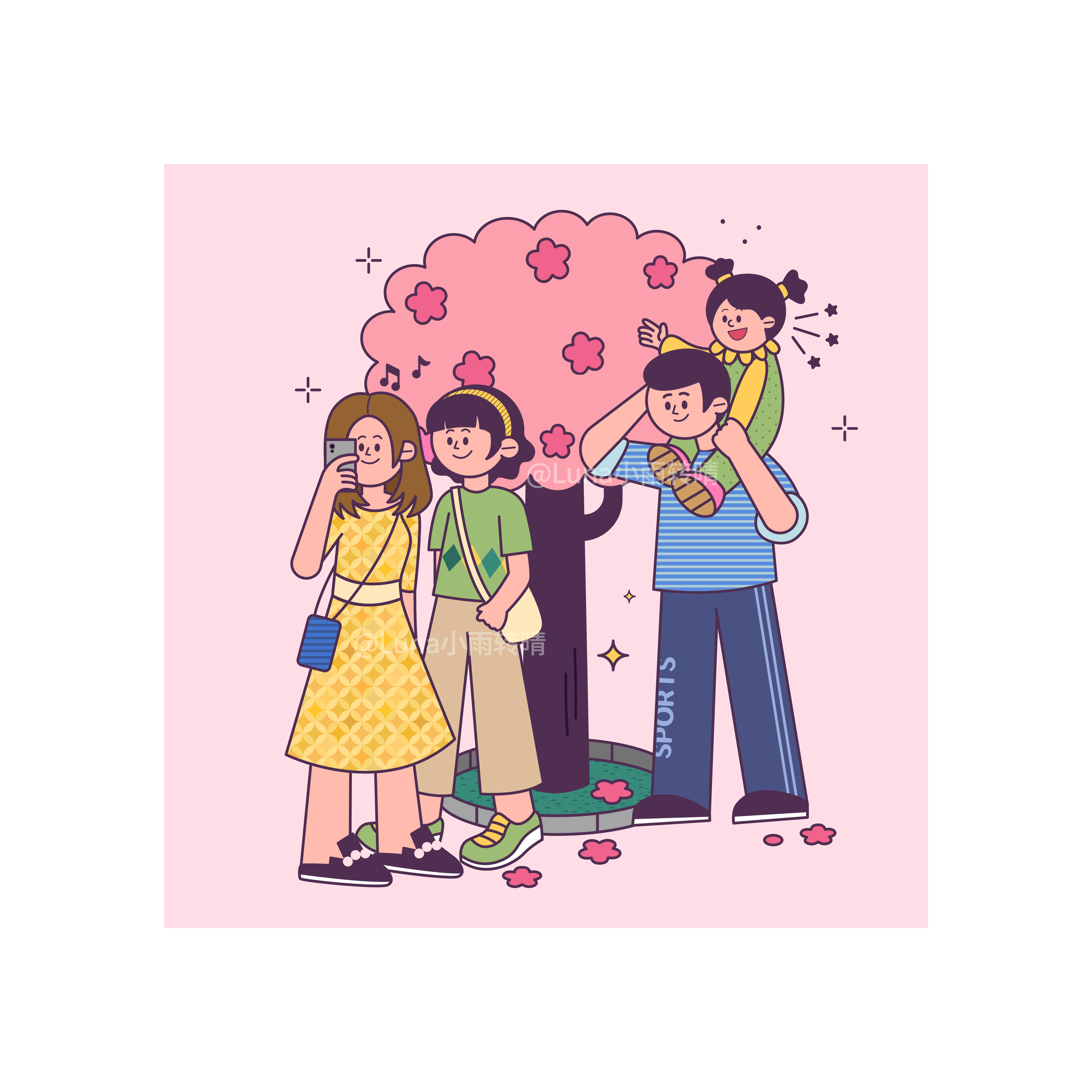 春日市集 | 与春天有关的一切🌸🍃（图ZMjkyOTk0NDky） - 商业插画 - 站酷设计师栾雨Luna原创素材 - 站酷ZCOOL