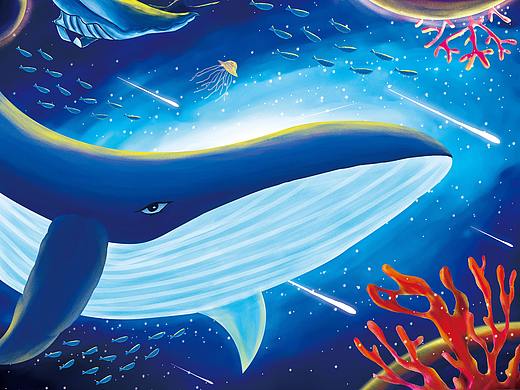 世界海洋日周边插画帆布袋