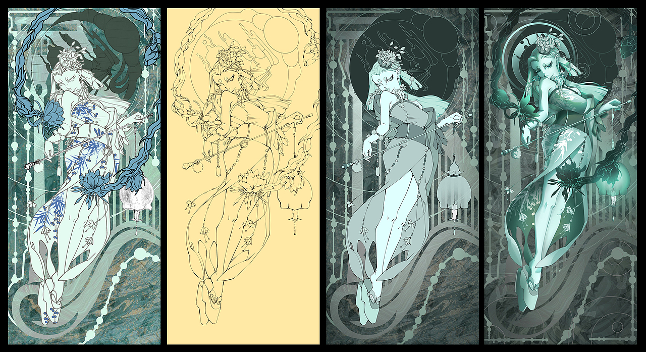 日星月云（图ZMjA1MDk4Mjk2） - 商业插画 - 站酷设计师阮青山原创素材 - 站酷ZCOOL