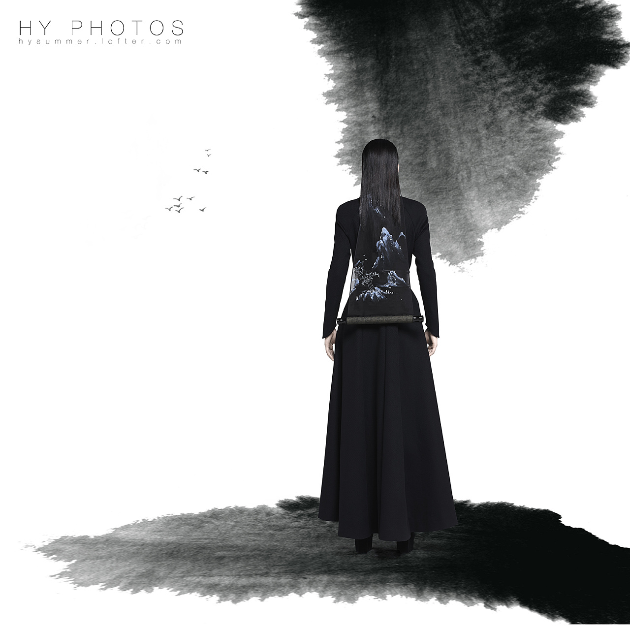 熊英造型服装水墨大片