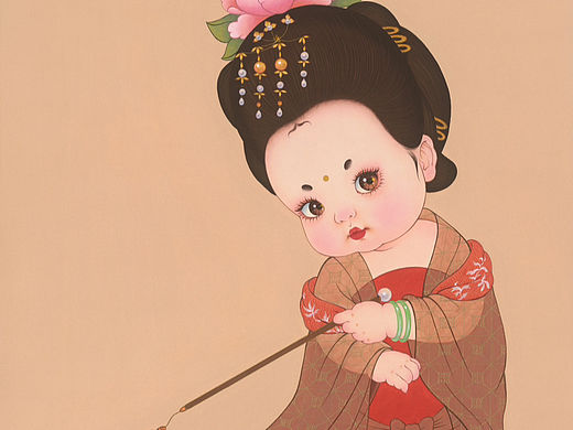 簪花胖宝宝（个人主页-ZNjYyNTQ0MDg=） - 艺术插画 - 站酷设计师那小先art原创素材 - 站酷ZCOOL