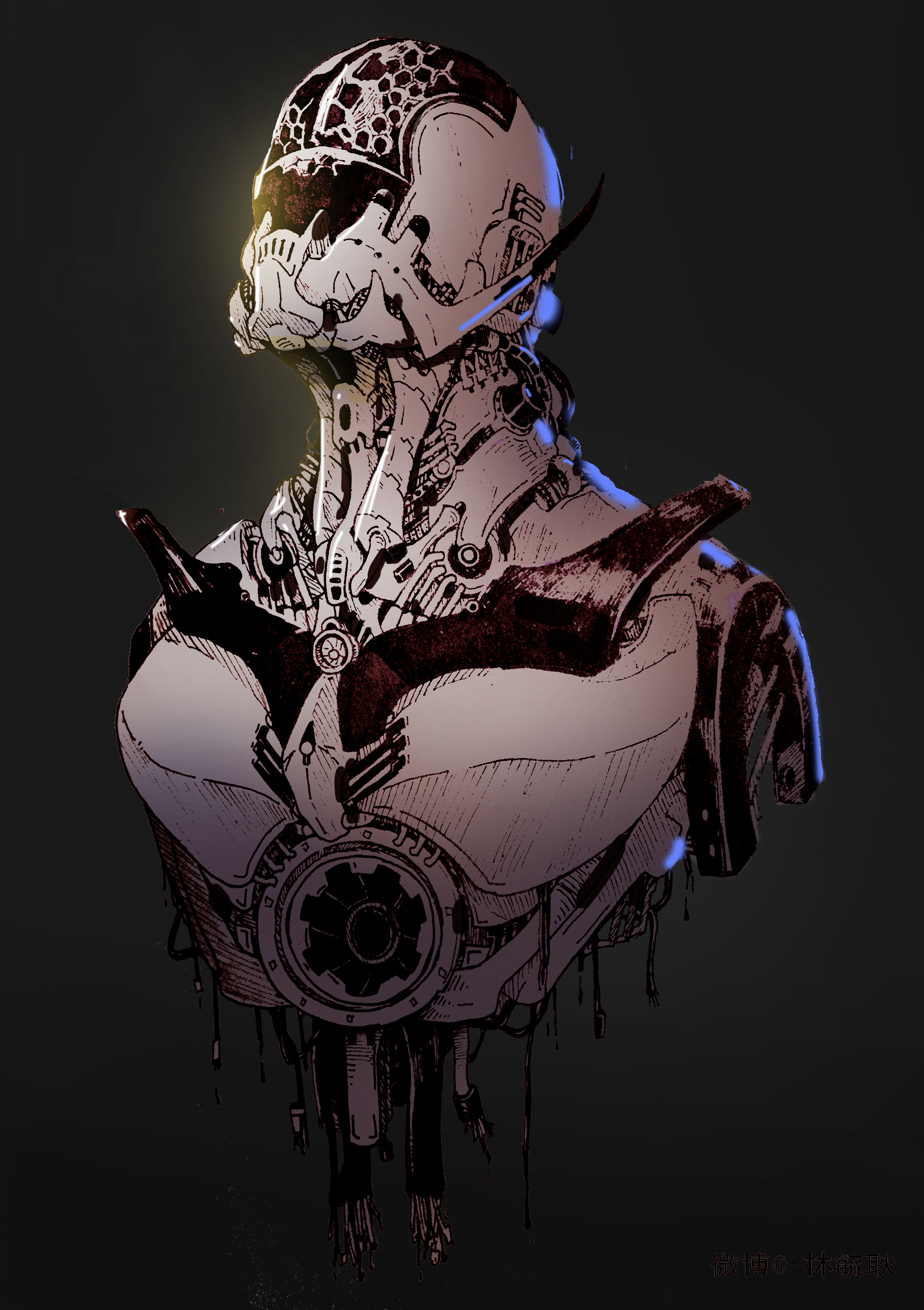 机械设定两则-改版|插画|概念设定|庸人自扰之lin - 原创作品 - 站酷