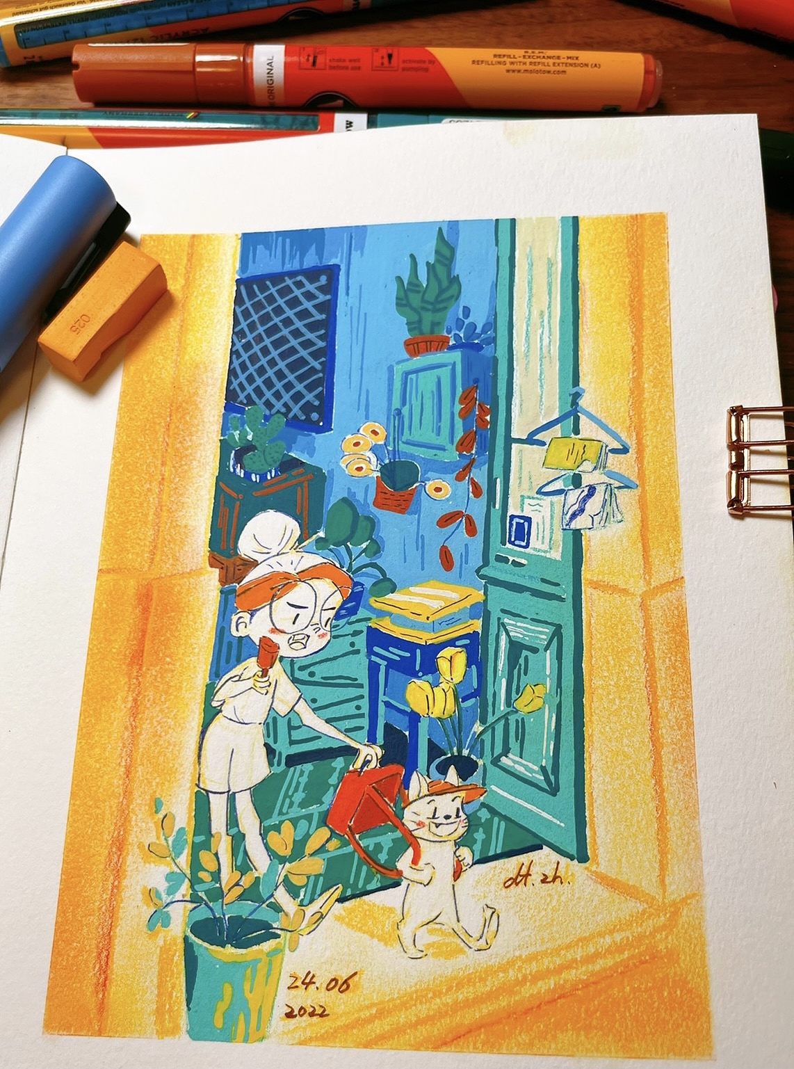 夏日总结/丙烯马克笔