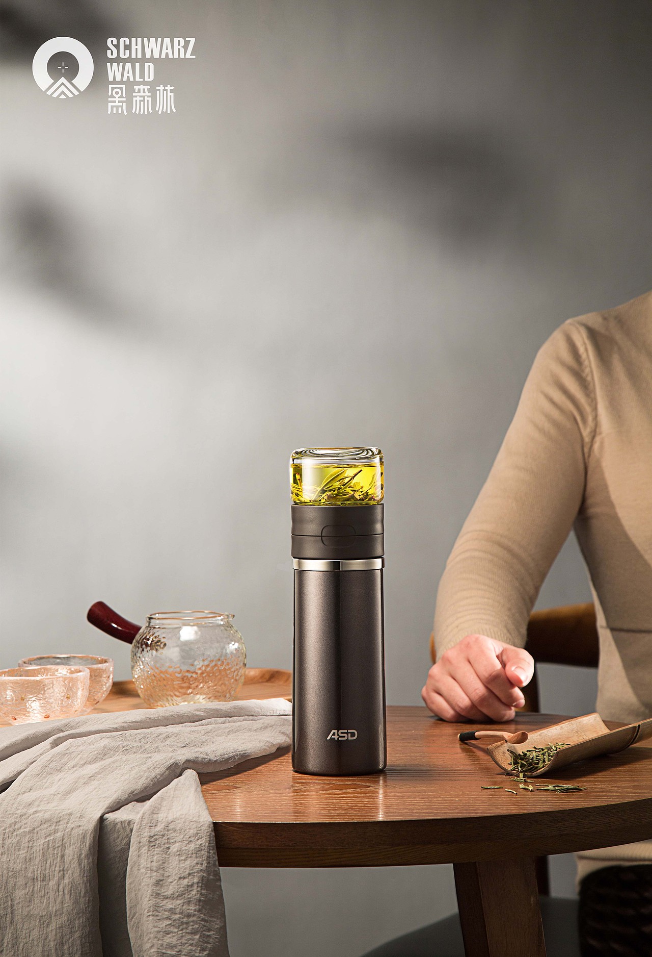 照片泡茶保温杯