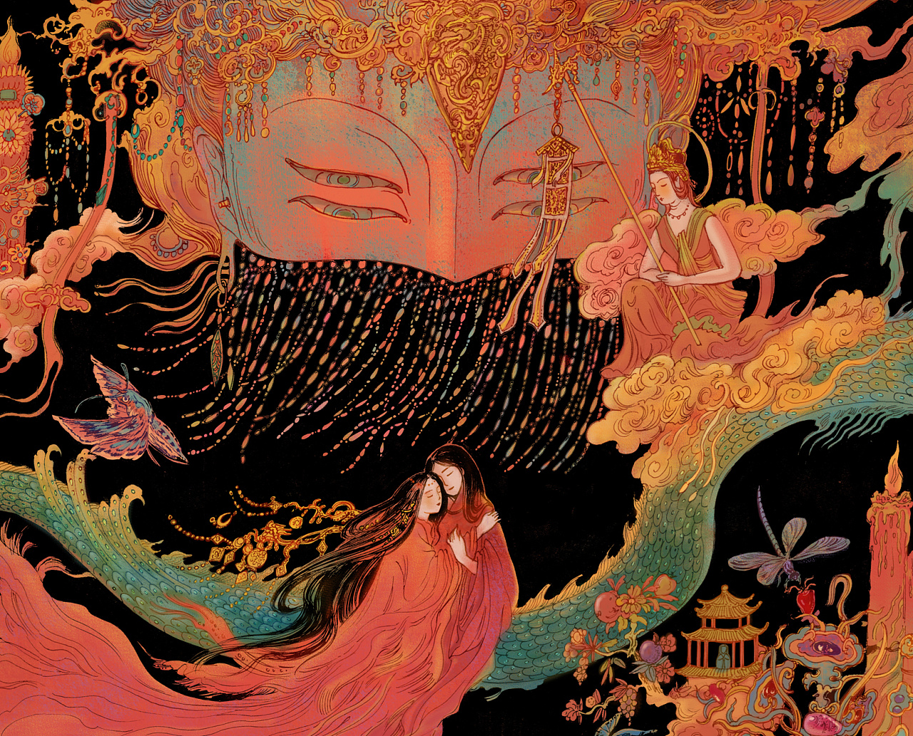 搜神记吴王小女陈丝雨插画