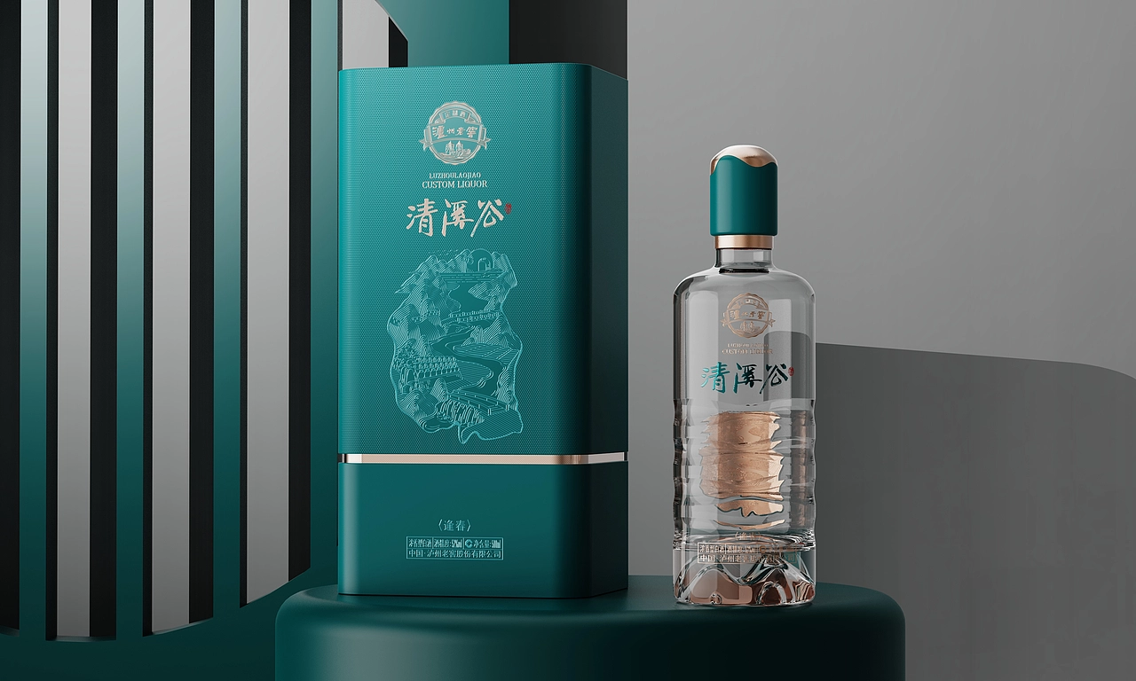 泸州老窖 白酒 酒包装设计渲染