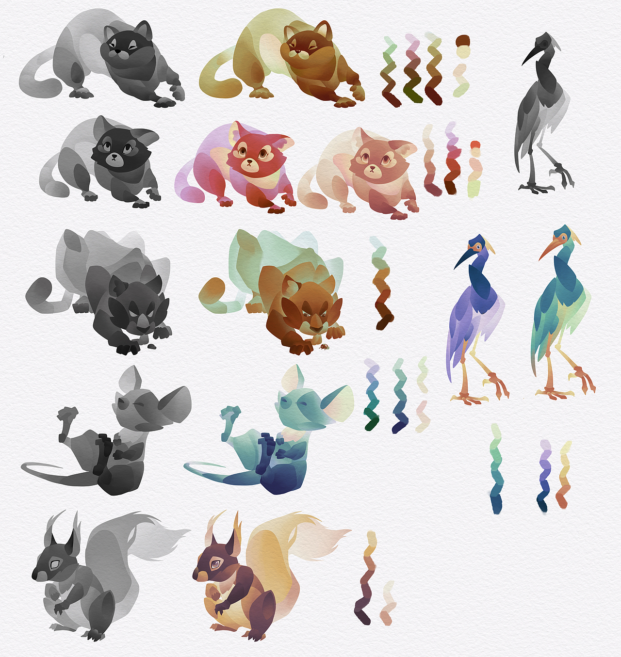 小动物插画风格化尝试（图ZMzE5MzU5NTcy） - 商业插画 - 站酷设计师柿子辣椒原创素材 - 站酷ZCOOL