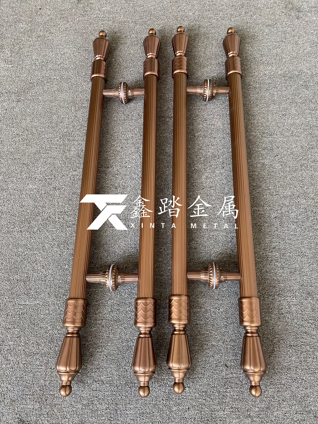 中式仿古铜不锈钢蚀刻祥云拉手复古经典不锈钢大门拉手