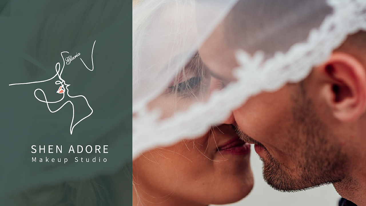 SHEN ADORE化妆室 婚礼跟妆LOGO标志设计 品牌VI展示