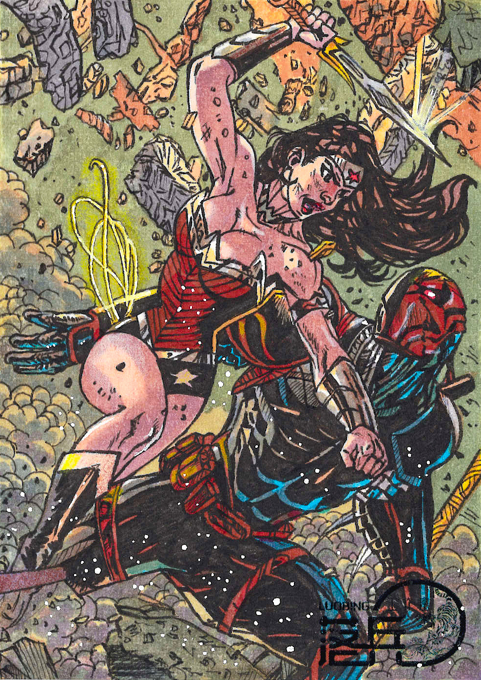 烈日风暴手绘卡（图ZMjk0NTM2NjM2） - 绘画 - 站酷设计师漫艺手绘原创素材 - 站酷ZCOOL