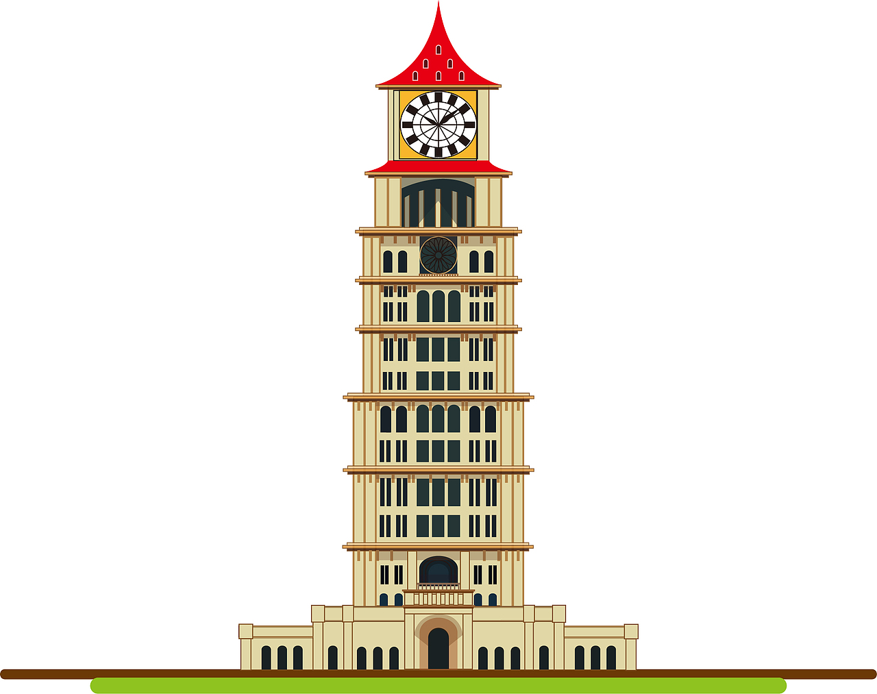 江西赣州郁孤台八镜台和谐钟塔