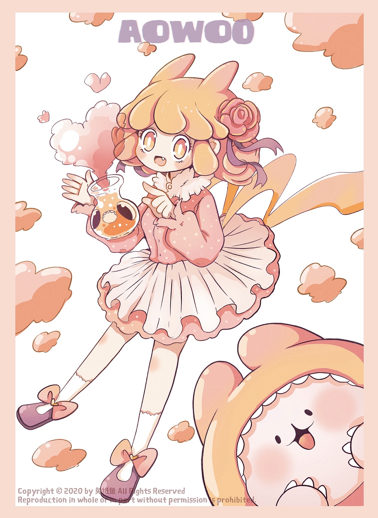 科洛多大陆嗷呜和桔里的小日常（图ZMTk5MDU3ODUy） - 创作习作 - 站酷设计师兔纸鱼原创素材 - 站酷ZCOOL