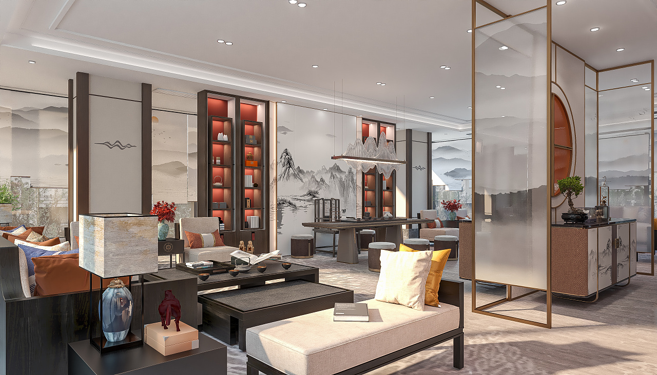 中式茶室接待厅