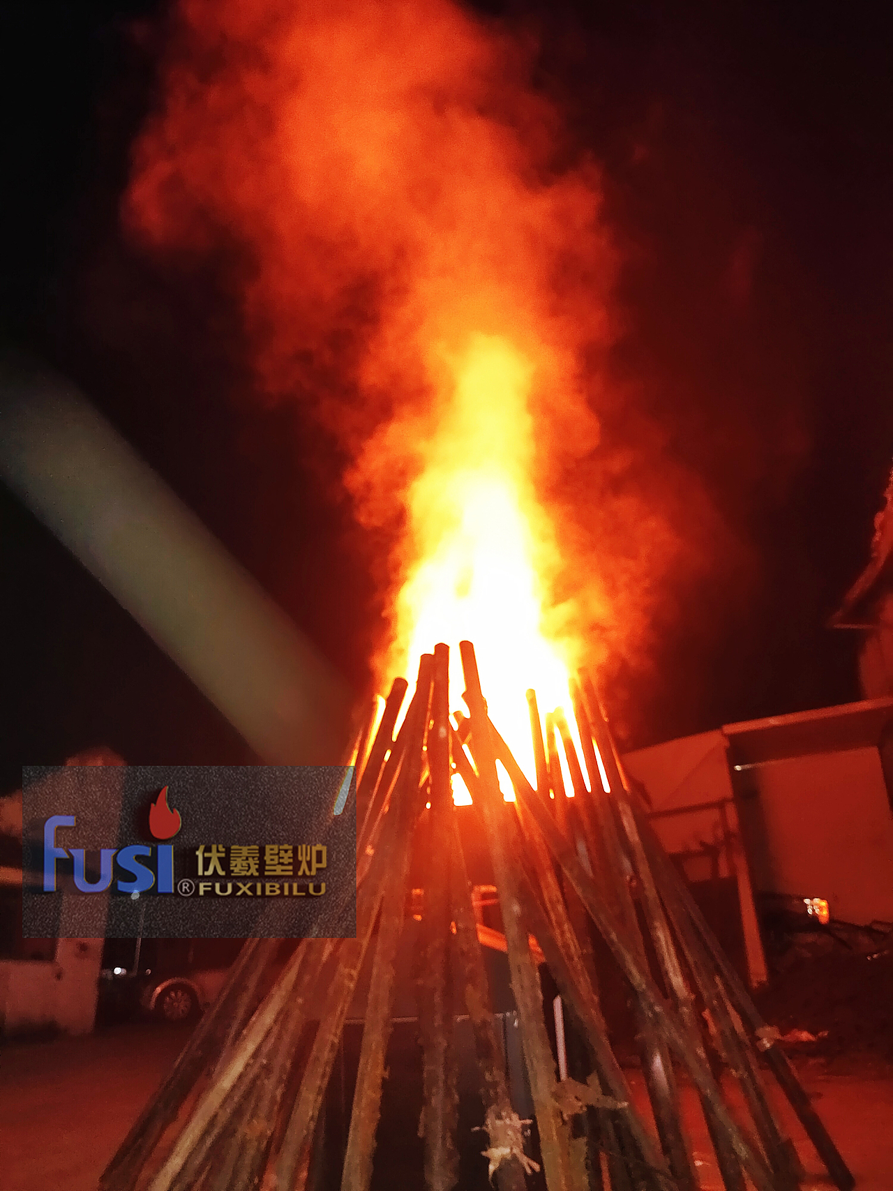 户外露营千人篝火晚会环保防风防雨伏羲壁炉仿真篝火