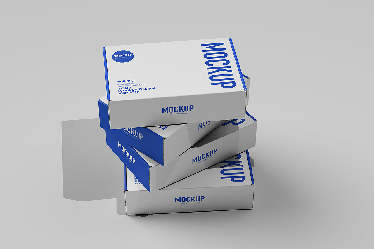 瓦楞纸飞机盒包装样机