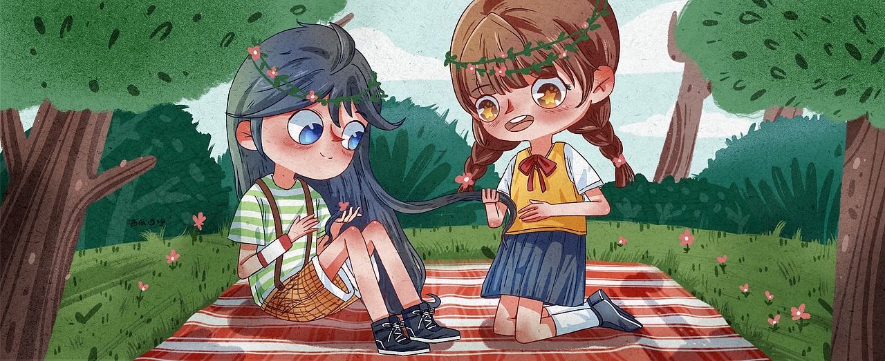 《长发的豆豆》儿插绘本