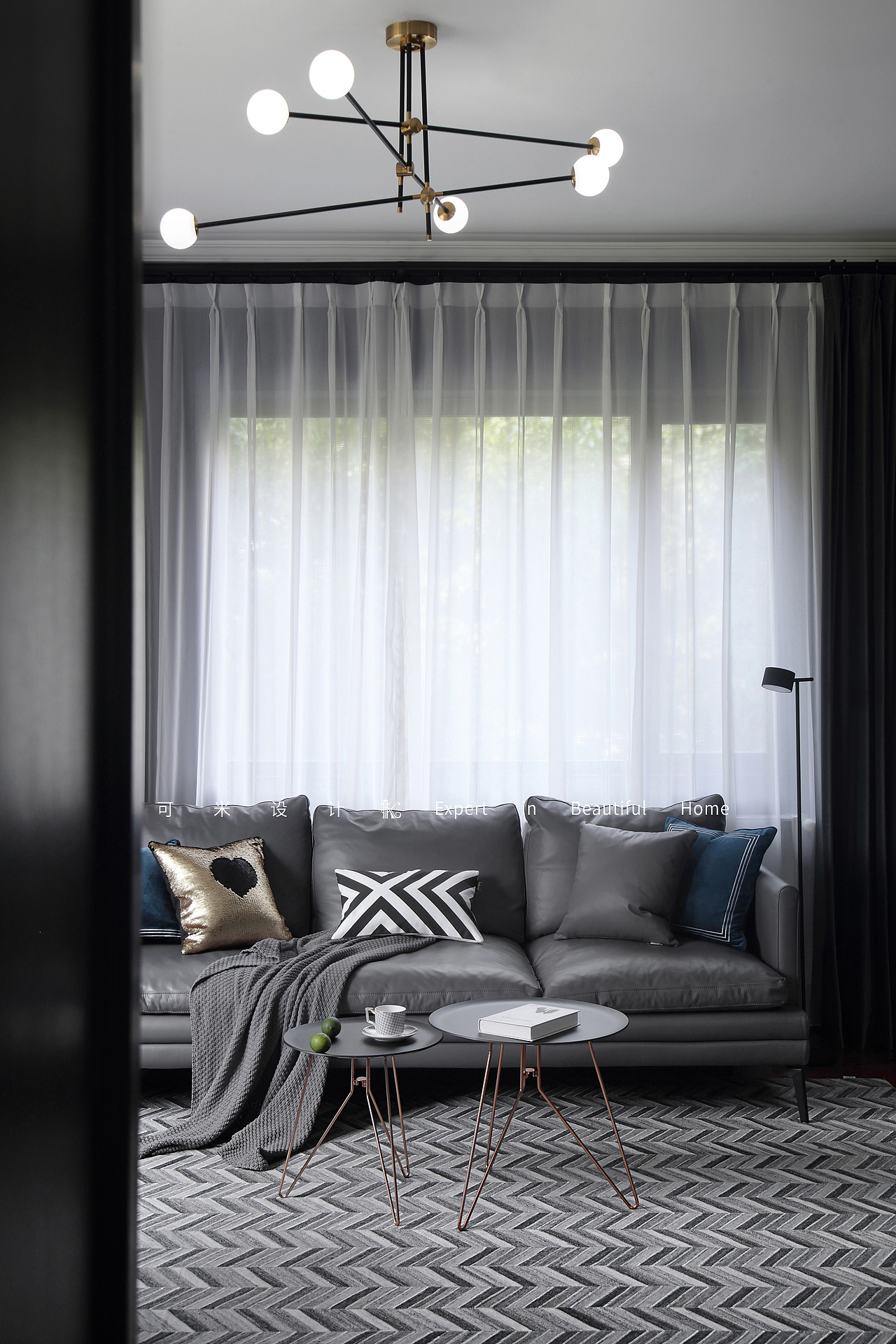 Charming Home 用灰色营造出一个简约、复古又高级的家（图ZMTY2NjE0MDY4） - 家装设计 - 站酷设计师南京可米设计原创素材 - 站酷ZCOOL