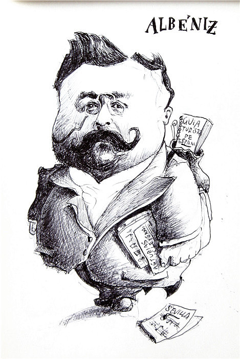 临名人漫画像(圆珠笔)1