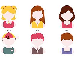 不同男女年齡段圖標(biāo)