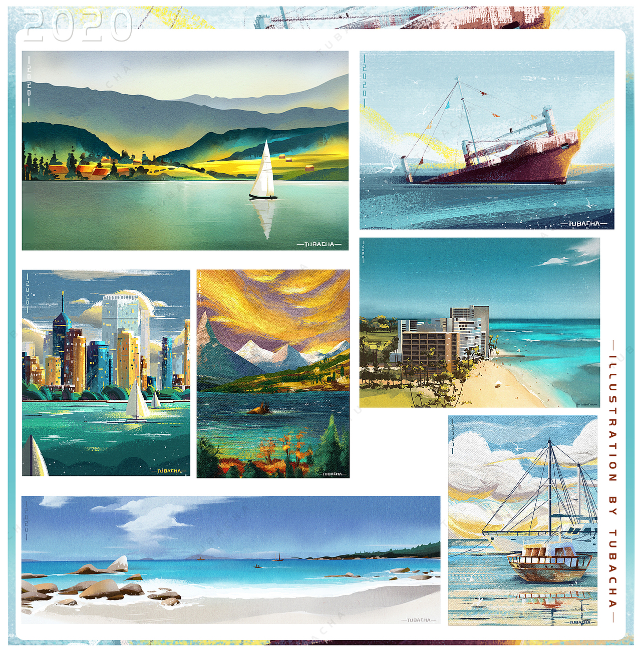 2020插画总结——兔八叉（图ZMjM4MzAxMzQ4） - 商业插画 - 站酷设计师兔八叉原创素材 - 站酷ZCOOL