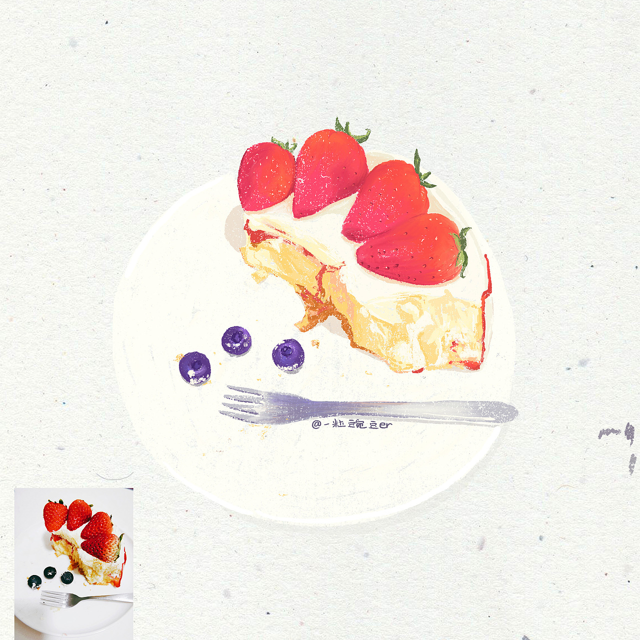 手绘美食/半写实（图ZMTk0NjcxMzQw） - 创作习作 - 站酷设计师一粒豌豆er原创素材 - 站酷ZCOOL