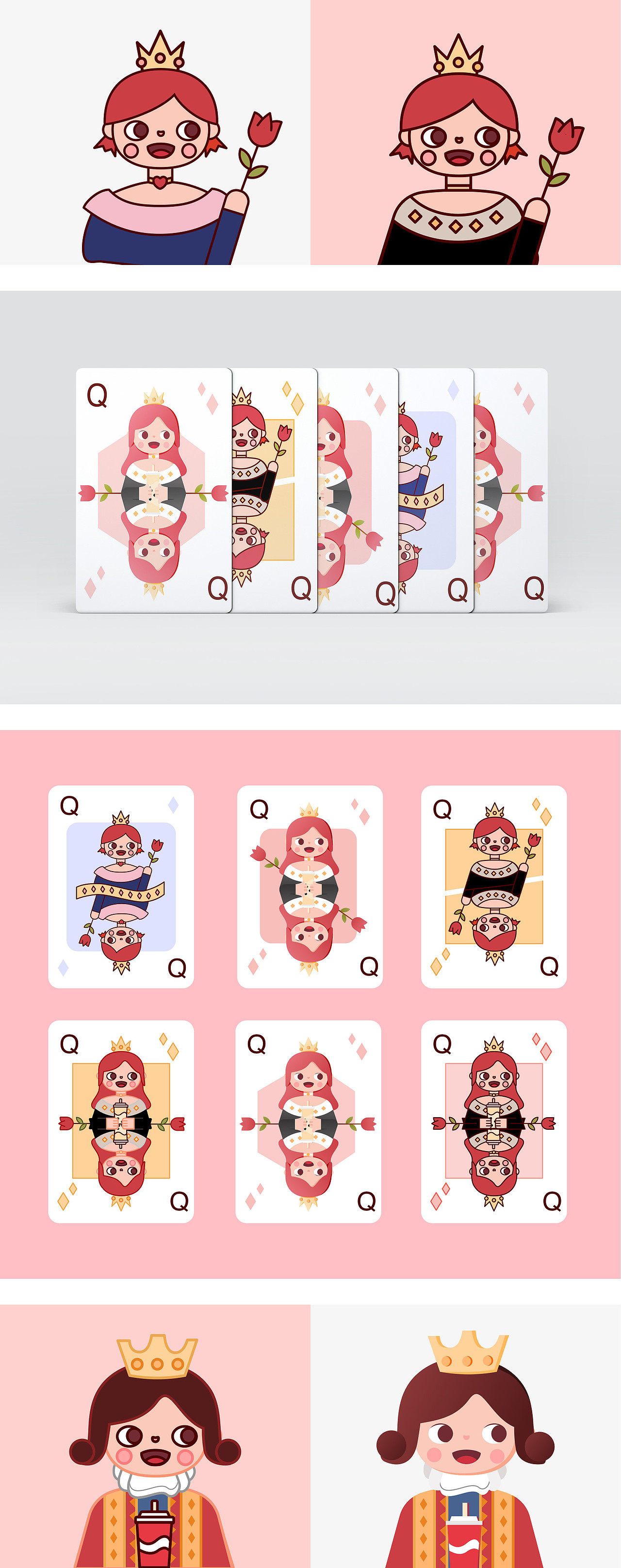 大妞扑克牌（图ZMjQyMTMxMzg4） - 商业插画 - 站酷设计师寻梦冉冉原创素材 - 站酷ZCOOL