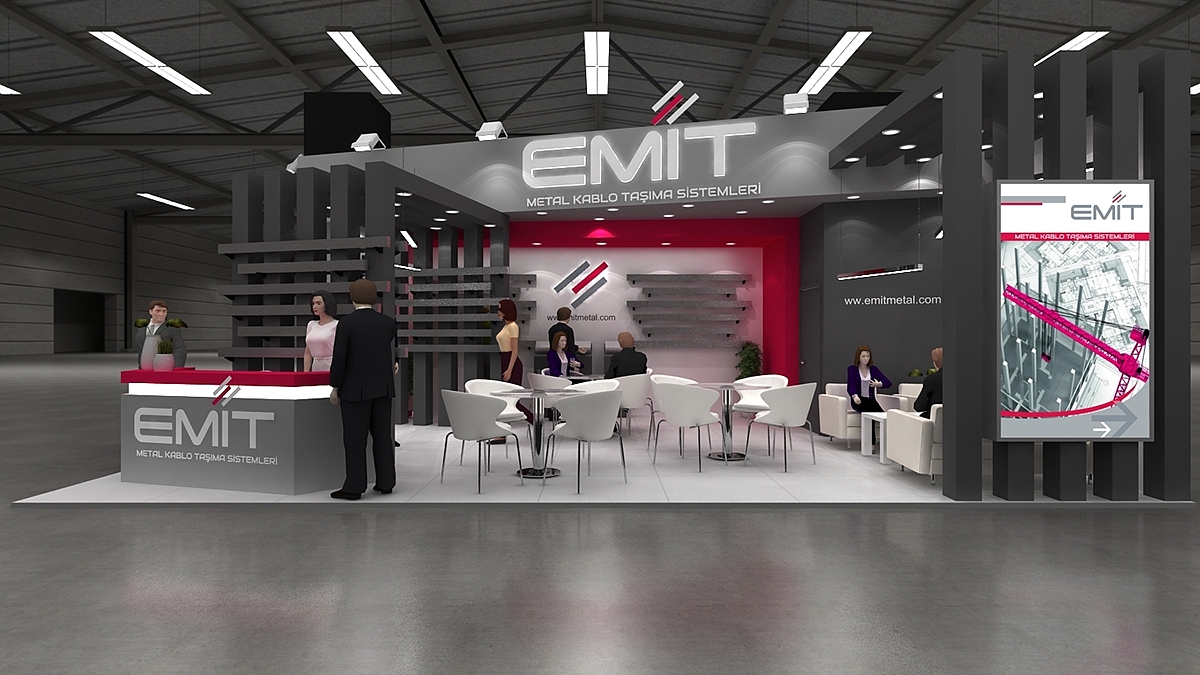 工业简约风格展位展台展点3d效果图设计制作（图ZMTcyNTE1NzI4） - 其他三维 - 站酷设计师思海设计原创素材 - 站酷ZCOOL