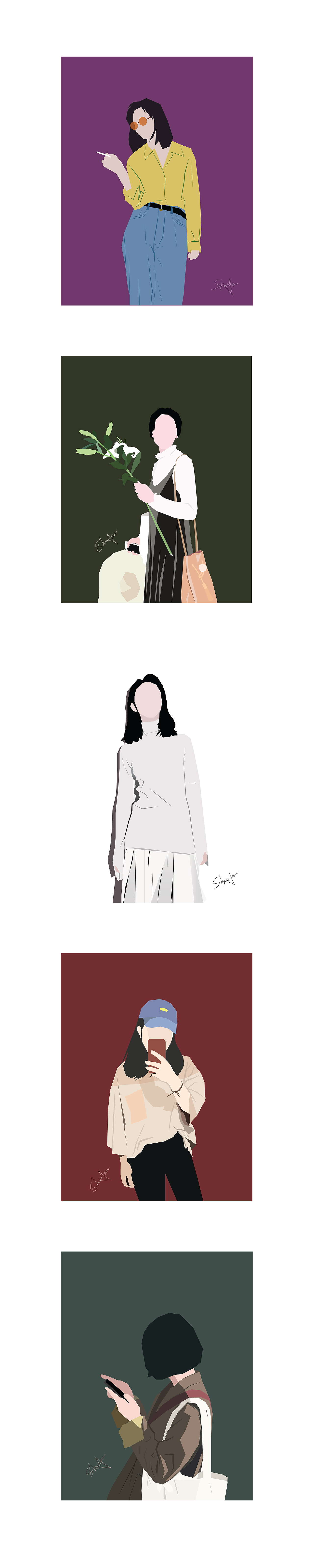 日常人物插画