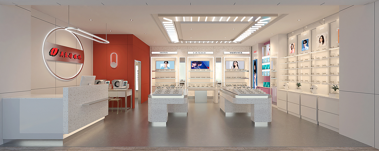 吴良材眼镜苏州湖东玲里中心店（图ZMzA1MDUzMzky） - 商业空间设计 - 站酷设计师顿思设计原创素材 - 站酷ZCOOL